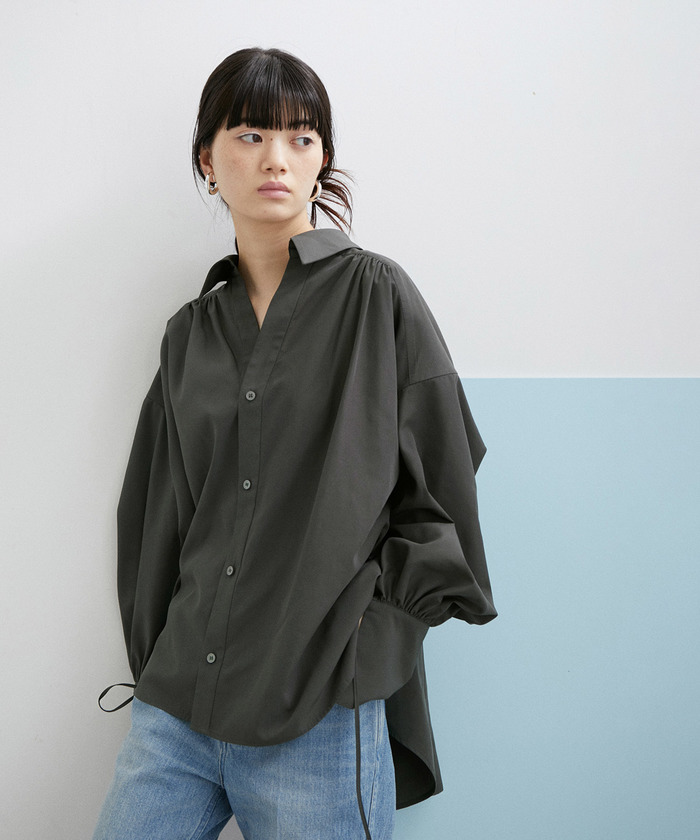 セール 40%OFF】【WEB限定】コードギャザーシャツ(505101716