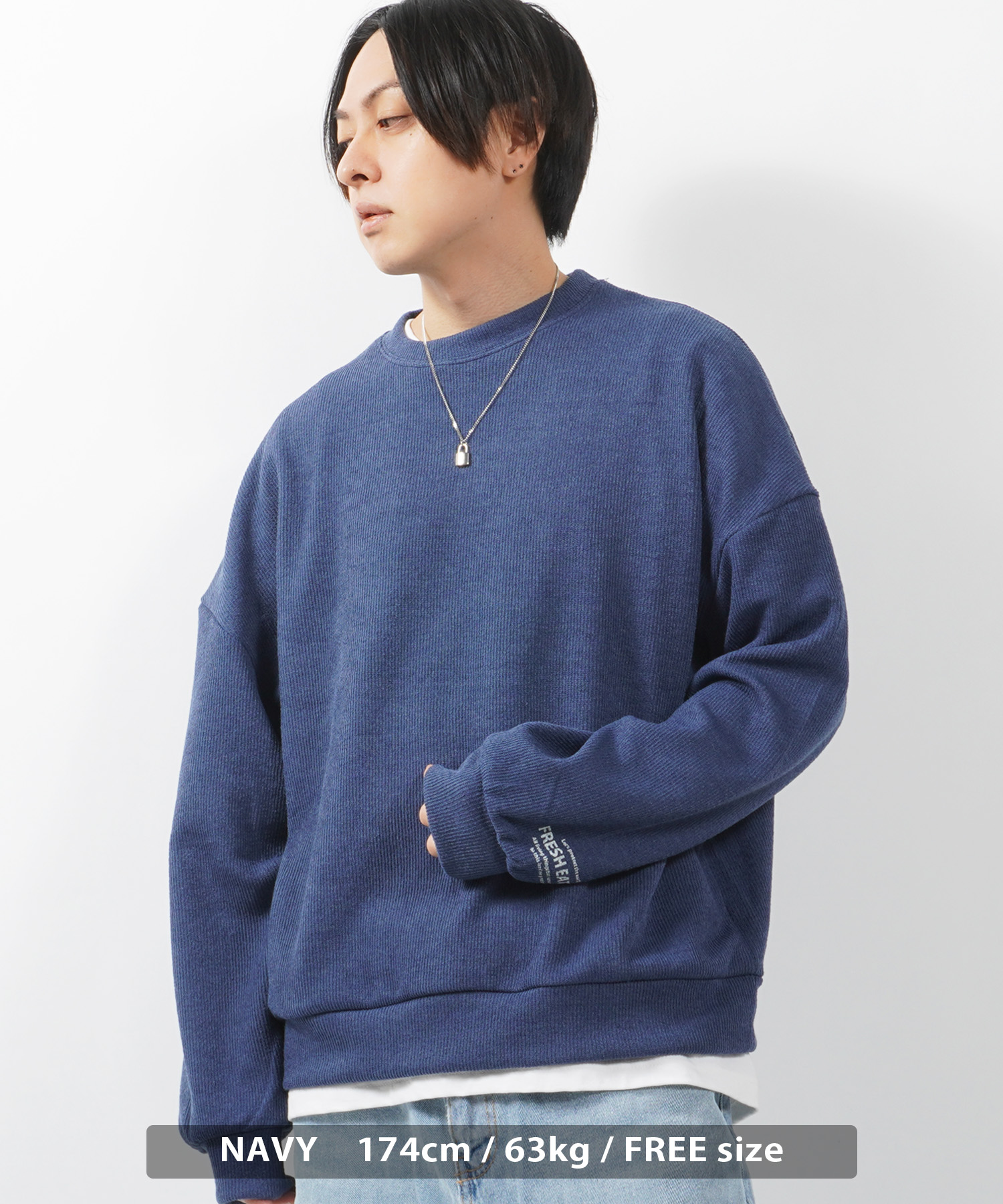 ワンフォークロージング 1111clothing クルーネック ニット ワンフォークロージング 1111clothing クルーネック ニット