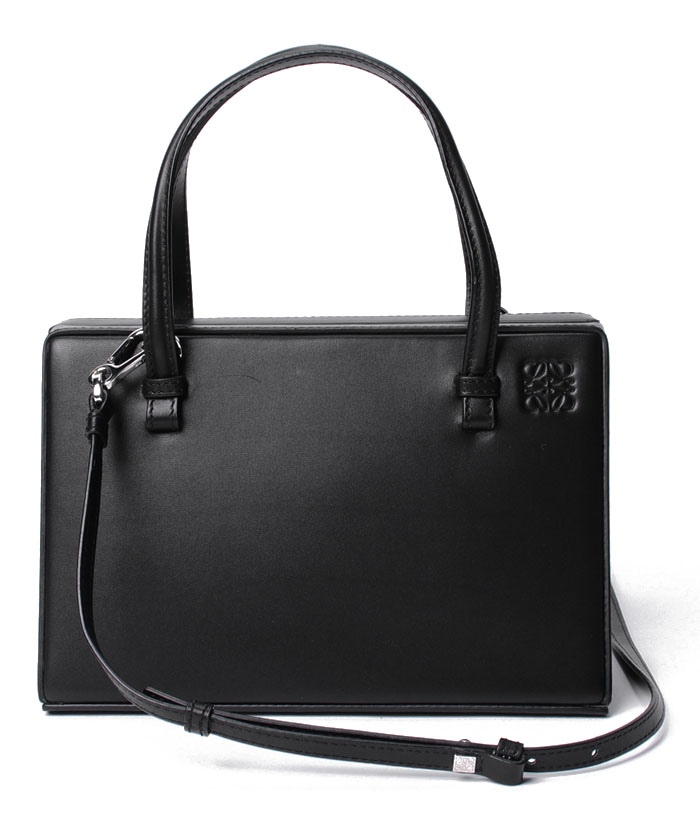 【関税込み】ロエベ フォント フリルトリム ブラック バッグ LOEWE】ロエベ ハンドバッグ ショルダーバッグ ポスタルレザー
