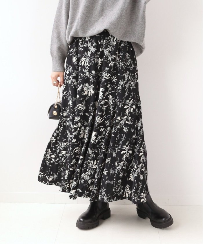 【完売】JOURNAL STANDARD＊ブラックフローラルマーメイドスカート 追加》ブラックフローラルマーメイドスカート(505105530