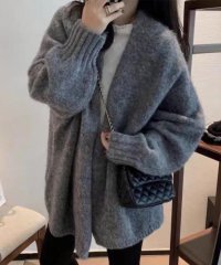 TeddyShop/テディショップ Teddyshop レディース ボタンレスふんわりモヘア風ニットカーディガン/505106112