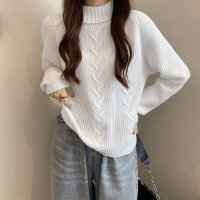 miniministore/ケーブル編みタートルネックニットトップス/505107286