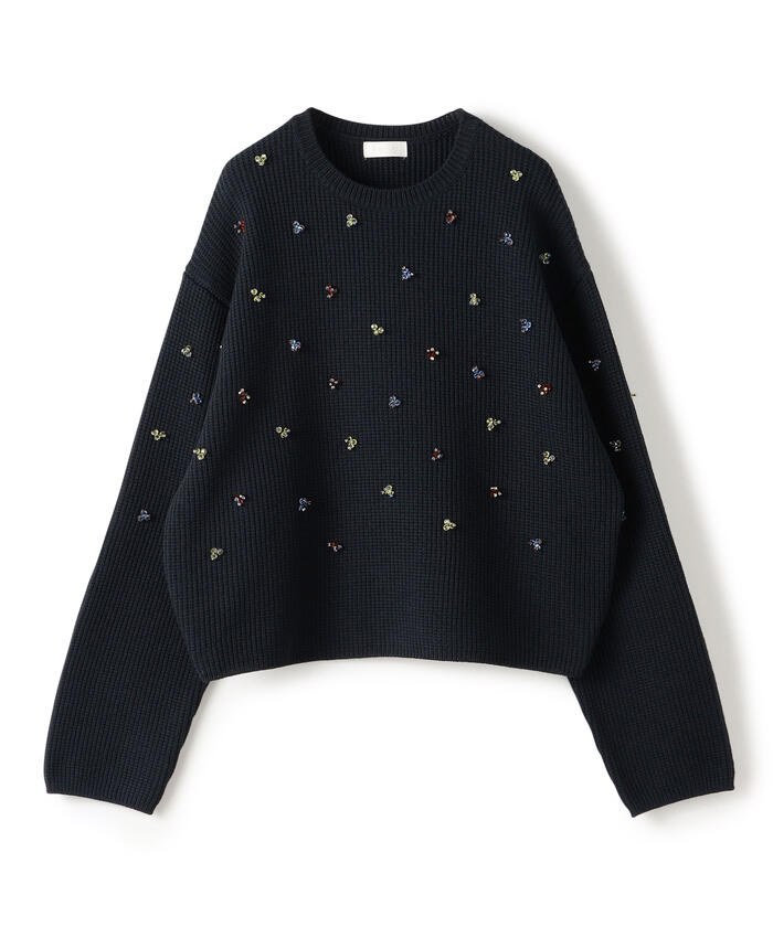卸し売り購入 セール fashion d - Ballsey(Ballsey) | クルーネックプルオーバー(505108528) 40%OFF】コットンポリエステルリリヤーンビーズ トップス