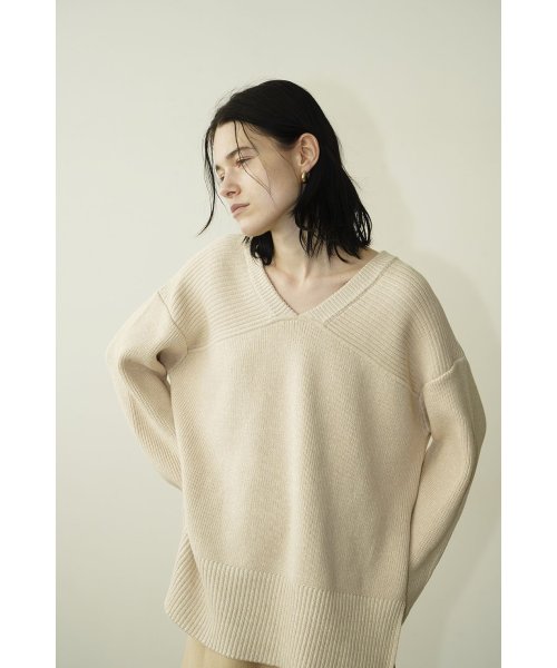 CLANE 救え BALLOON SLEEVE GATHER KNIT TOPS