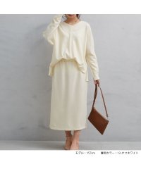 No one knows/ノーワンノーズ No one knows 日本製 Vネックドルマンカットソー タイトスカート セットアップ 上下セット 2点セット 大人 フォーマル きれいめ /505095017