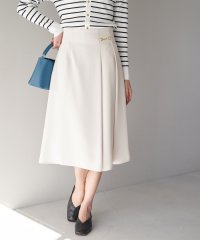 ROPE' PICNIC/Powder Twill Stretch ビット付フレアスカート/505110854