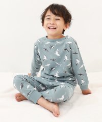 devirock/どっちも前 長袖パジャマ 子供服 キッズ 男の子 女の子 ルームウェア 長袖ルームウェア パジャマ 綿100% 吸汗 通園 通学/505111050