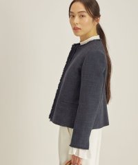 SHIPS WOMEN/ファンシー 杢 ツイード フリンジ ジャケット◇/505111423
