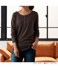 No one knows/ノーワンノーズ No one knows Uネック 長袖 吸湿 発熱 カットソー Tシャツ ロンT ヒートウェア トップス 暖かい あったか レディース シンプ/505111801