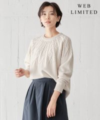 J.PRESS LADIES（LARGE SIZE）/【WEB限定・洗える】 EIGER CORD 求心編み ニット/505111880