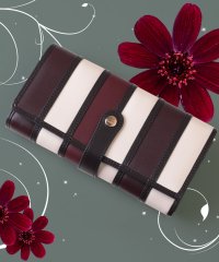 Clelia/クレリア Clelia 財布 長財布 レディース 大容量 おしゃれ 大きめ アコーディオン フラップ ストライプ 合皮 カラフル ベレッサ CLー10262/501510977