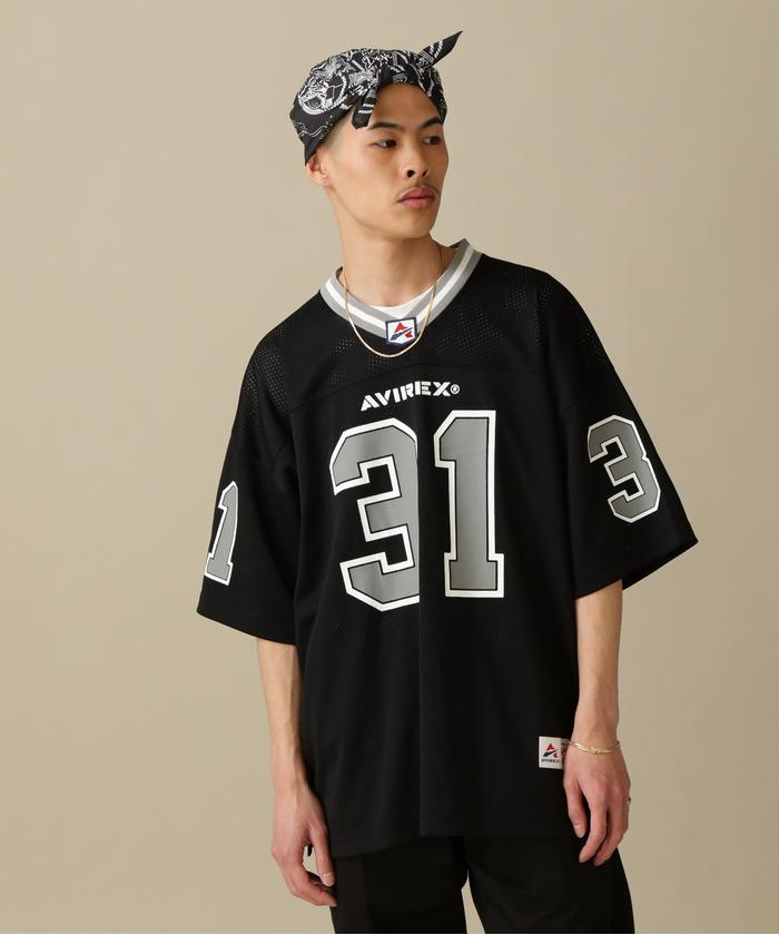 セール】MESH FOOTBALL GAME T－SHIRT / メッシュ フットボール