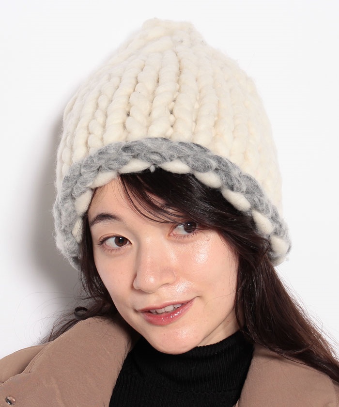 LOOPY MANGO NEWYORK ニット帽　巾着付き LOOPY MANGO NEWYORK ニット帽巾着付き