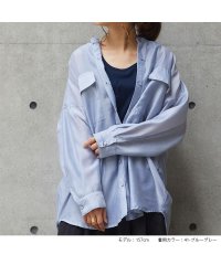 No one knows/ノーワンノーズ No one knows シアー BIG シャツ 大きめ シアーシャツ レディース シアートップス 大人 きれいめ カジュアル トップス ゆった/505111782