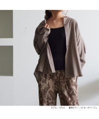 No one knows/ノーワンノーズ No one knows M/L バンドカラーシャツ レディース バックギャザー ワイド シャツ ブラウス トップス 大人 きれいめ おしゃれ /505111790