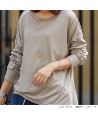 No one knows/ノーワンノーズ No one knows 日本製 シルクのような きれいめ 長袖 tシャツ カットソー ロンt ロンティー 長t レディース 大人 可愛い トッ/505111793