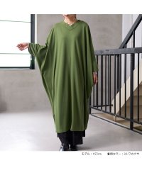 No one knows/ノーワンノーズ No one knows モモンガワンピースしっかり生地 レディース ドルマン ルーズ きれいめ 大人 ワンピース ロング丈 マキシ丈 大きいサ/505113747