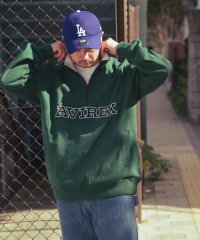 AVIREX/《直営店限定》LOGO HALF ZIP SWEAT / ロゴ ハーフジップ スウェット/505114289