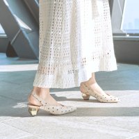 ALUNE SEVEN TWELVE THIRTY/アルネ セヴン トゥエルヴ サーティ ALUNE SEVEN TWELVE THIRTY 多角形ヒールバックベルトパンプス/505115346
