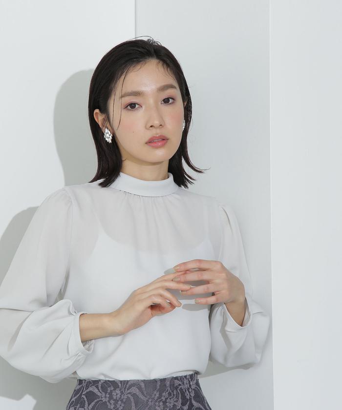 セール 30%OFF】デザインタックスリーブブラウス(505102548