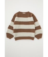 moussy/STRIPED KNIT トップス/505116061