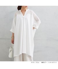 No one knows/ノーワンノーズ No one knows シアー切替ビッグシャツワンピース レディース ビッグシルエット ワイドシルエット ルーズシルエット シンプル 半袖 7/505111926