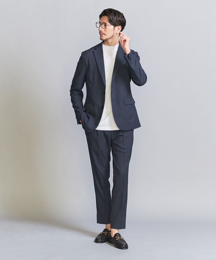 WEB限定 WARDROBE SMART】LANATEC セットアップ/背抜きジャケット 