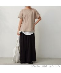 No one knows/タック 半袖 Tシャツ レディース トップス カットソー 綿100 綿100％ コットン100％ 涼しい 可愛い おしゃれ きれいめ ボリューム袖 大人 オフィ/505111744