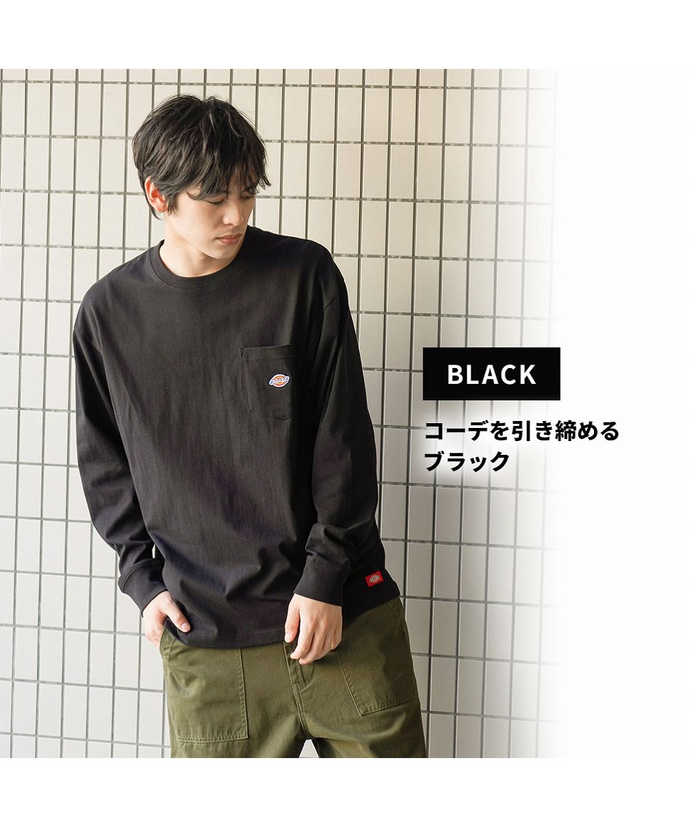 Dickies ディッキーズ ポケット付き無地ロングスリーブTシャツ 3178