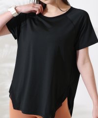 TeddyShop/テディショップ Teddyshop レディース スリット入りラグランスリーブフィットネストップス/505120242