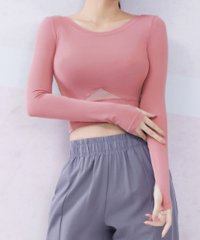 TeddyShop/テディショップ Teddyshop レディース 長袖クロップド丈ヨガトップス+ジョガーパンツ 上下2点セット/505120845