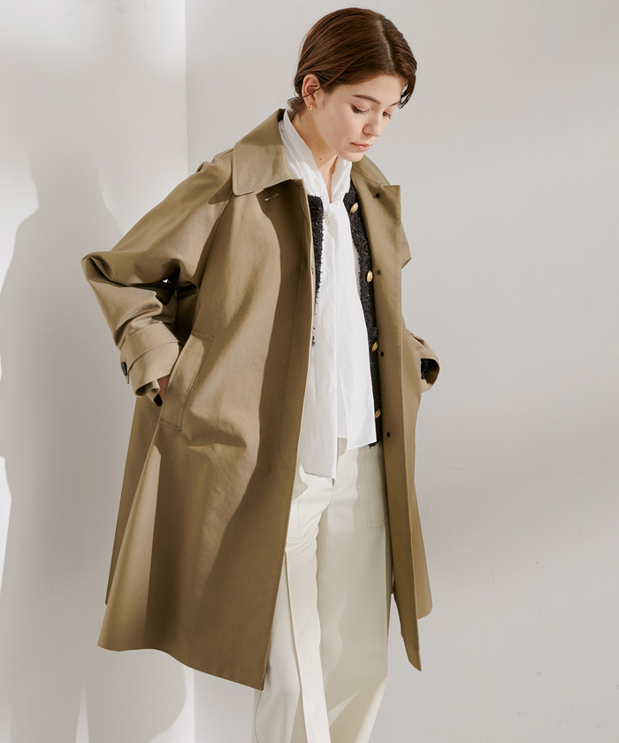 シャンブレーステンカラーコート(505121928) | ロペ(ROPE') - d fashion