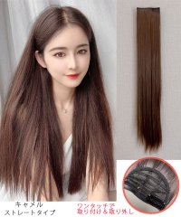 shoppinggo/ウィッグ 2タイプ つけ毛 巻き髪 かつら ワンタッチ ポニーテール ロング 自然 ヘアアクセサリー　髪飾り/505123377