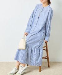OMNES/【OMNES】コットンブロード裾ギャザーシャツワンピース/505119243