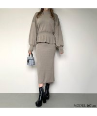 non-hedge/ノンヘッジ non－hedge ペプラムトップス・ニットスカートセット/505124319