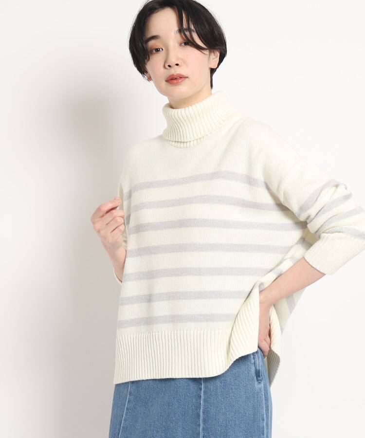 【新品未使用】Lautashi  薄手ニット 透け感 ニット/セーター 市場割引セール