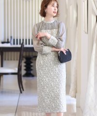 PourVous/プールヴー PourVous 袖あり&ロングパーティードレスオーガンジーお呼ばれ結婚式フォーマル ワンピース 20代 30代 40代/505124446