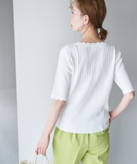 ROPE' PICNIC/Beauty knit/スカラップネックハーフスリーブニットプルオーバー/WEB限定カラーあり/505128021