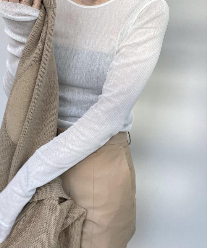 追加》Mesh Sheer ロンT 2(505130391) | プラージュ(Plage) - d fashion