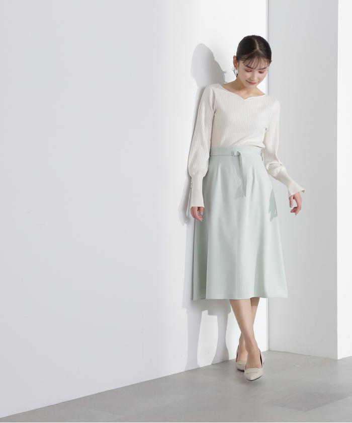 セール 50%OFF】ベルト付きフレアスカート(505123665