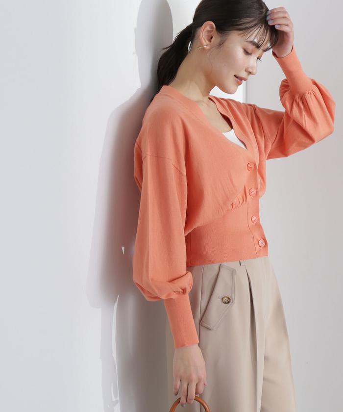 セール 50%OFF】＜フォルムカラーニット＞クロップド