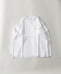 Nylaus/ヘビーウエイト 配色ステッチ ポケット付き ビッグロングTシャツ/505131102