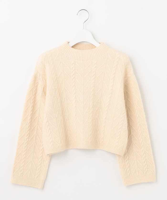セール 30%OFF】【洗える】ケーブルショート丈 ニット(505131227