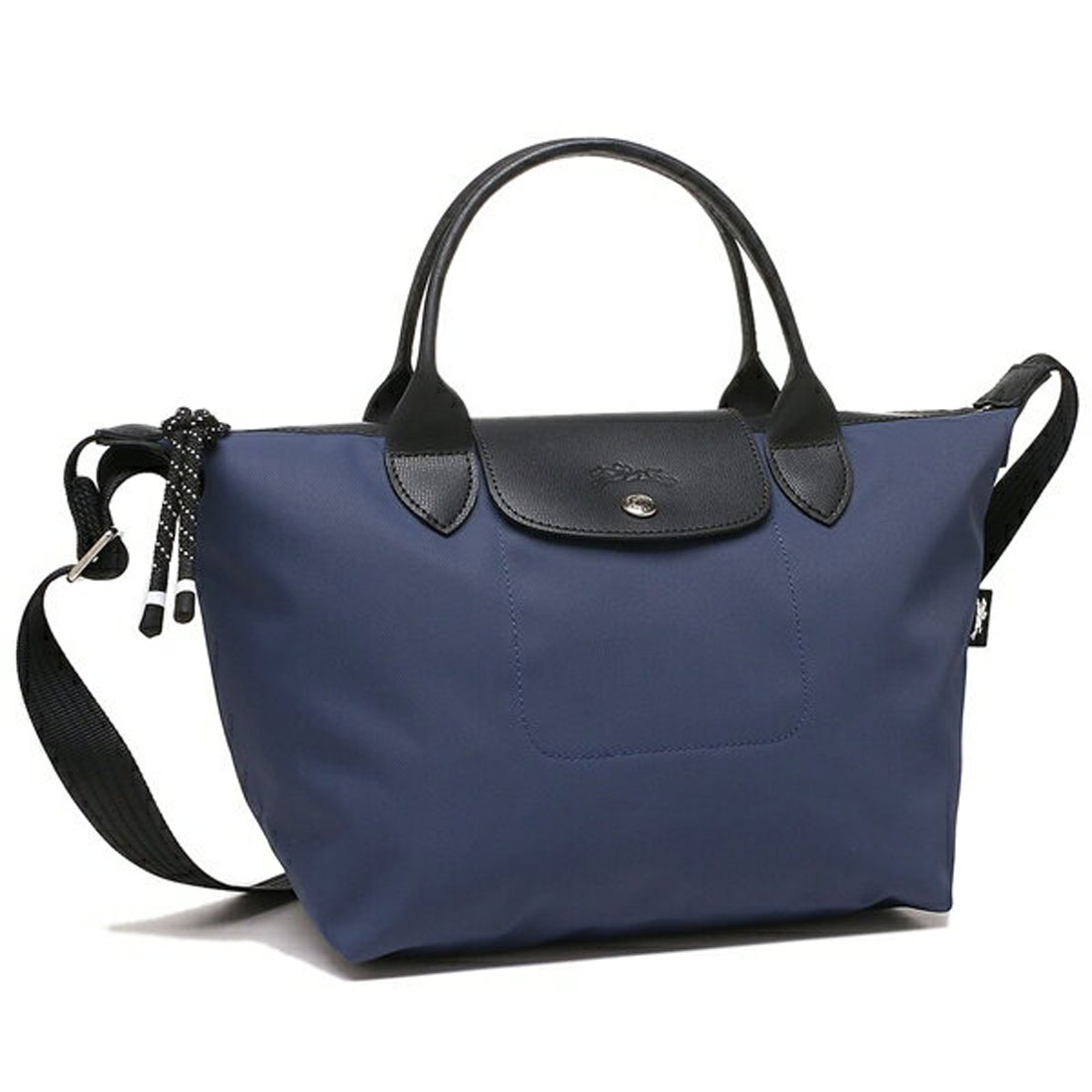 LONGCHAMP ボストンバッグ 青 ナイロン 旅行用 ポーチ付き