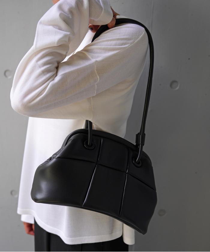 【未使用級】ADD CULUMN PUFF CLASP 口金バッグ アドカラム ADD CULUMN（アドカラム） PUFF－CLASP／口金