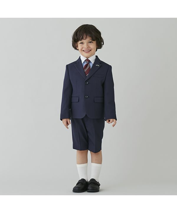 【クリーニング済み】petit main 紺ジャケット+ショートパンツセット セール】紺ジャケット+ショートパンツセット(505131624