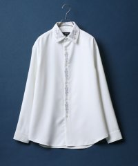 【ANPAS】ツイル フラワー刺繍 オーバーサイズ シャツ/長袖 ドレスシャツ メンズ きれいめ カジュアル シャツ