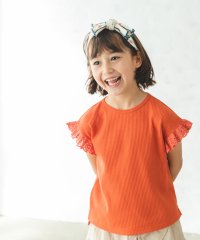pairmanon/【ふんわりワッフル】フリル レース袖 カットソー サーマル ガールズ トップス Tシャツ 半袖/505136369