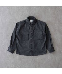 BRICK＆SONS/ブリックアンドサンズ BRICK & SONS ウールカシミヤナイロン リラックスCPOシャツ＜チャコールグレー＞/505137157