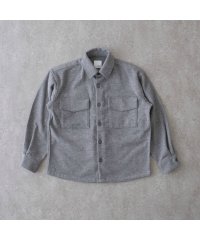 BRICK＆SONS/ブリックアンドサンズ BRICK & SONS ウールカシミヤナイロン リラックスCPOシャツ＜ミディアムグレー＞/505137158